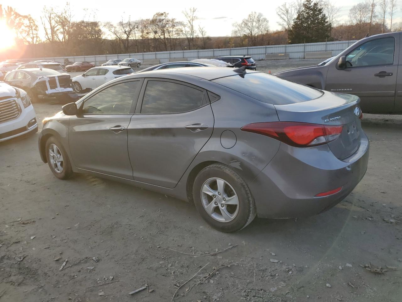 2014 Hyundai Elantra VIN 5NPDH4AE9EH482148 Copart auction photo, vandalism damage thumbnail 2