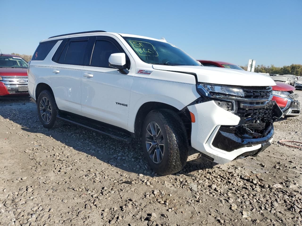 2022 Chevrolet Tahoe VIN 1GNSKPKD7NR316839 Copart auction photo, front end / side damage thumbnail 4