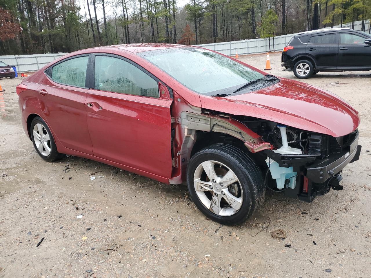 2013 Hyundai Elantra VIN 5NPDH4AE2DH427314 Copart auction photo, front end / side damage thumbnail 4
