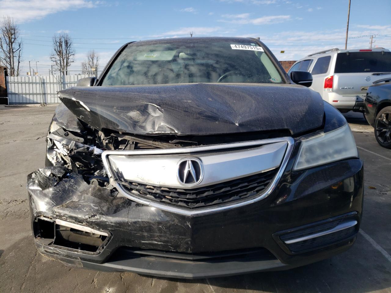 2014 Acura MDX VIN 5FRYD3H40EB016545 Copart auction photo, front end damage thumbnail 5