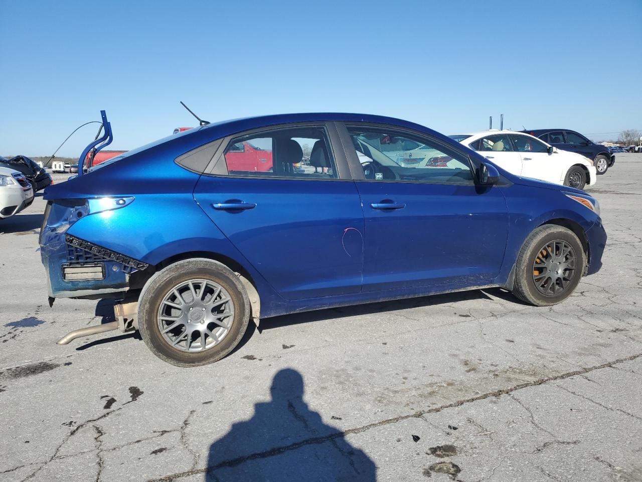 2020 Hyundai Accent VIN 3KPC24A64LE126424 Copart auction photo, rear end damage thumbnail 3