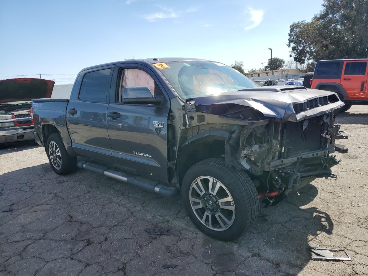 2019 Toyota Tundra VIN 5TFDY5F16KX845047 Copart auction photo, front end damage thumbnail 4