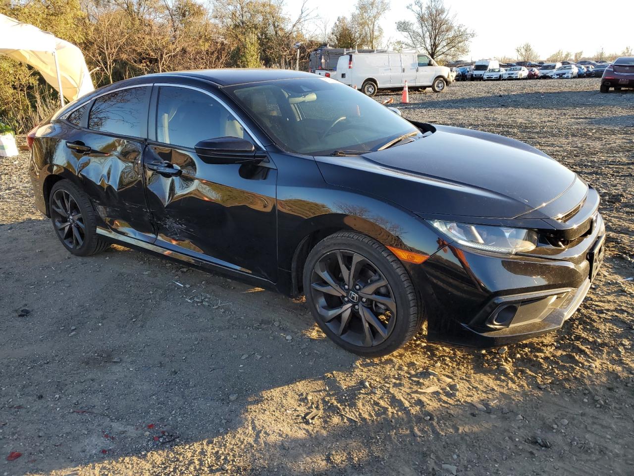 2021 Honda Civic VIN 2HGFC2F81MH508166 Copart auction photo, side damage thumbnail 4