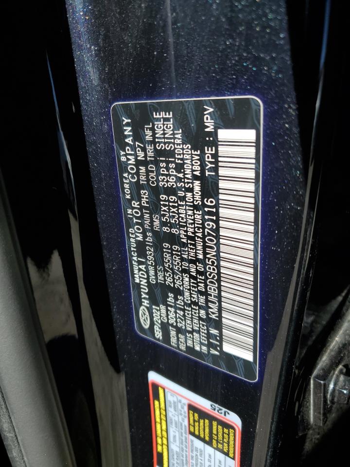 2022 Genesis Gv80 VIN KMUHBDSB5NU079116 Copart auction photo, front end damage thumbnail 14