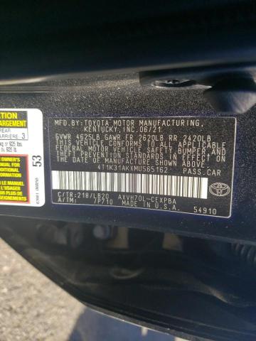 2021 Toyota Camry VIN 4T1K31AKXMU565162 Copart auction photo, rear end / side damage thumbnail 12