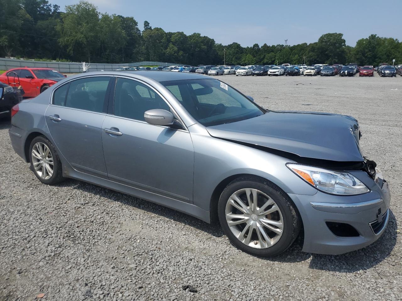 2014 Hyundai Genesis VIN KMHGC4DDXEU259715 Copart auction photo, front end / rear end damage thumbnail 4