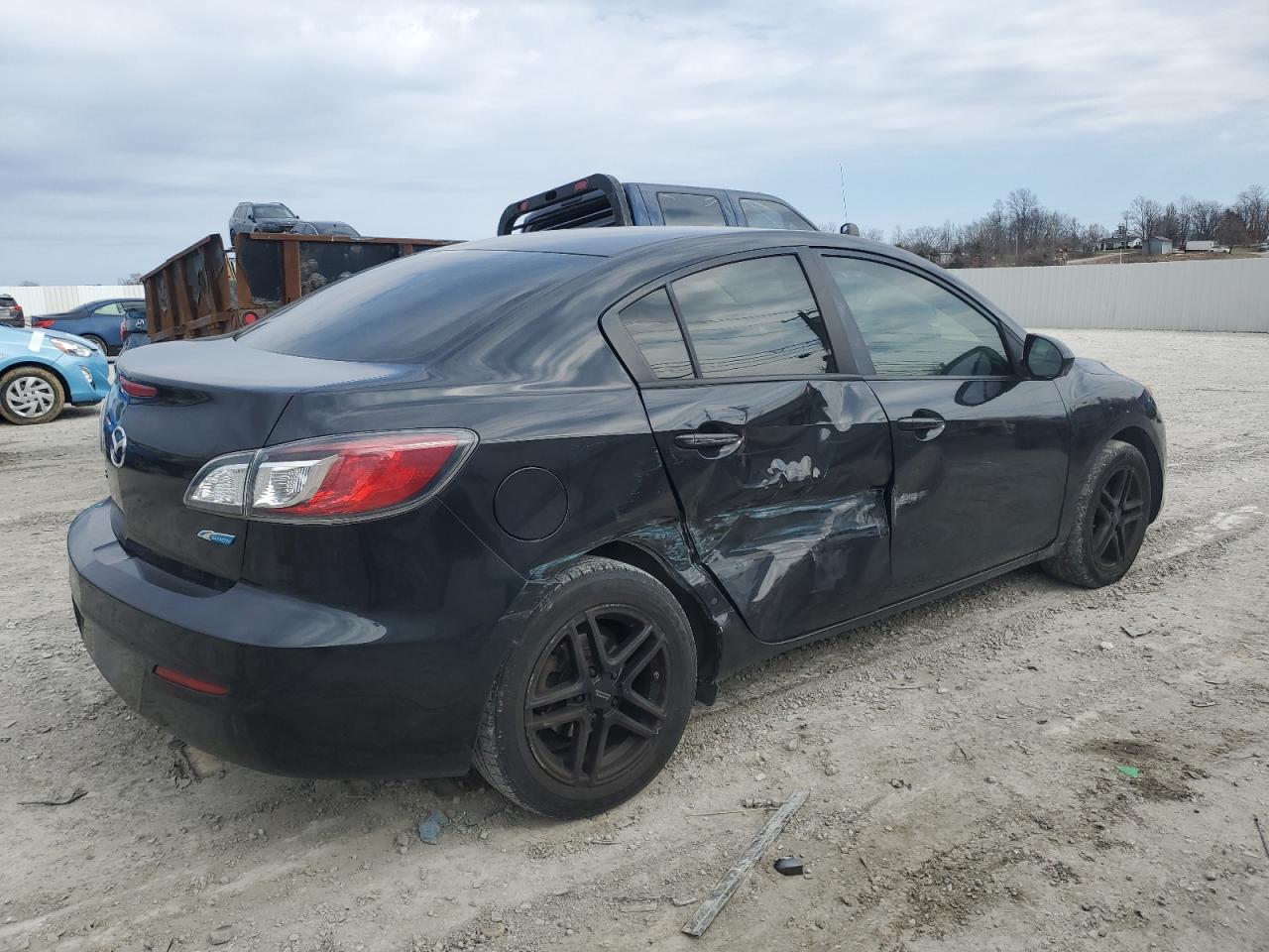 2012 Mazda 3 VIN JM1BL1V84C1647570 Copart auction photo, side / rear end damage thumbnail 3