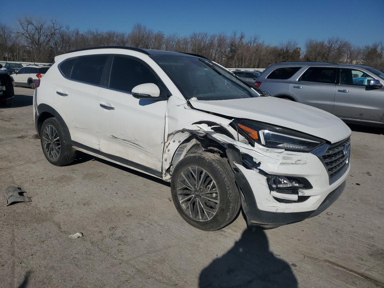 2020 Hyundai Tucson VIN KM8J33AL8LU103598 Copart auction photo, front end / side damage thumbnail 4