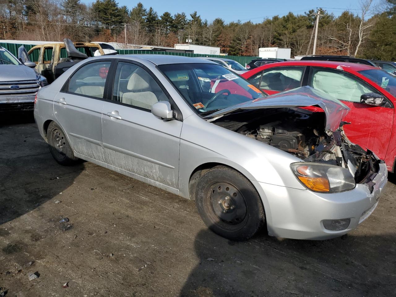 2009 KIA Spectra VIN KNAFE222695663429 Copart auction photo, front end / minor dent/scratches damage thumbnail 4