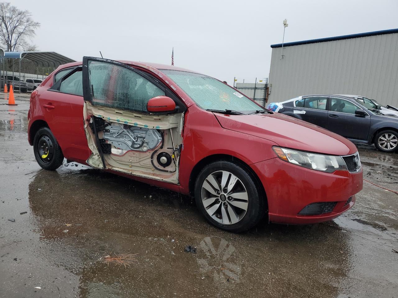 2013 KIA Forte VIN KNAFU5A23D5728462 Copart auction photo, side damage thumbnail 4