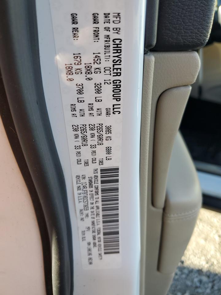 2013 Jeep Grand Cherokee VIN 1C4RJFBT0DC573659 Copart auction photo, front end / mechanical damage thumbnail 12