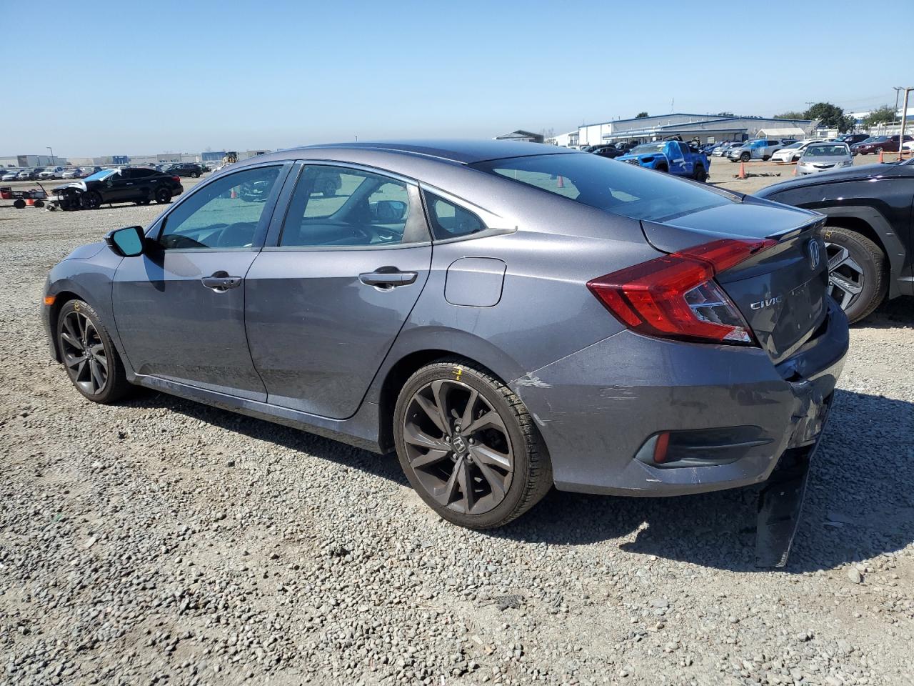 2019 Honda Civic VIN 2HGFC2F81KH513137 Copart auction photo, rear end / minor dent/scratches damage thumbnail 2