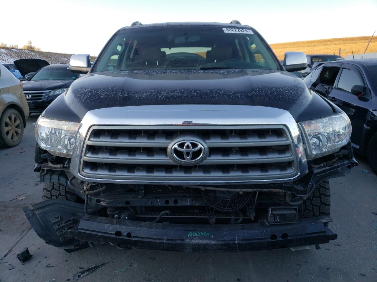 2011 Toyota Sequoia VIN 5TDDY5G17BS042493 Copart auction photo, front end / side damage thumbnail 5