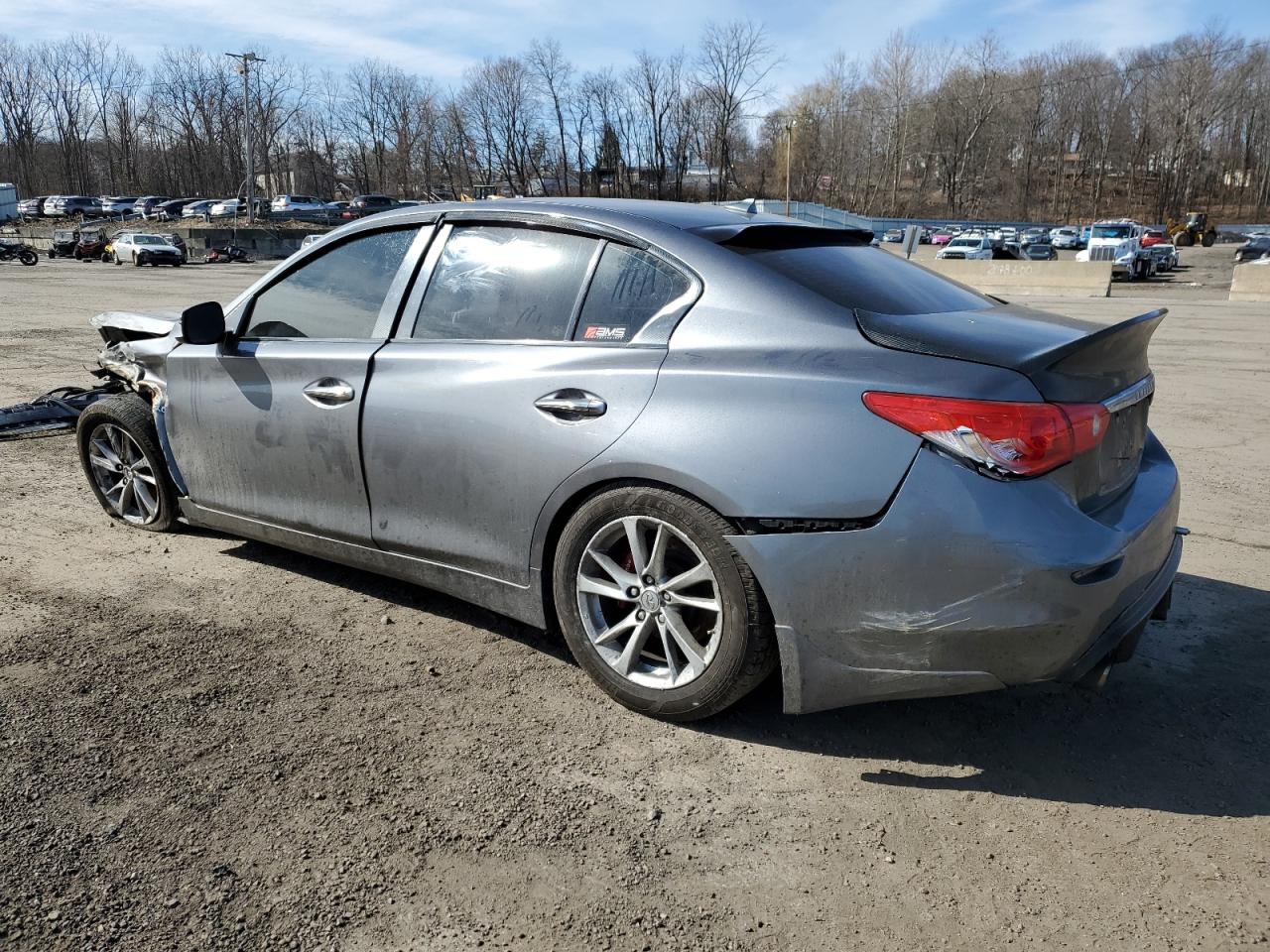 2017 Infiniti Q50 VIN JN1EV7AR5HM838013 Copart auction photo, front end / rear end damage thumbnail 2