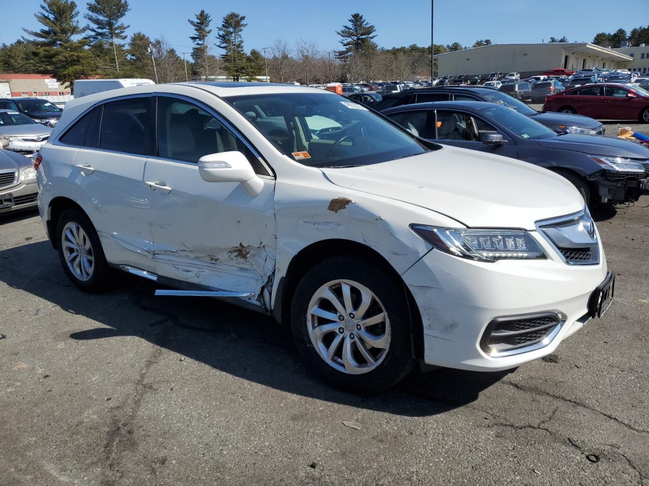 2018 Acura RDX VIN 5J8TB4H34JL001750 Copart auction photo, side / front end damage thumbnail 4