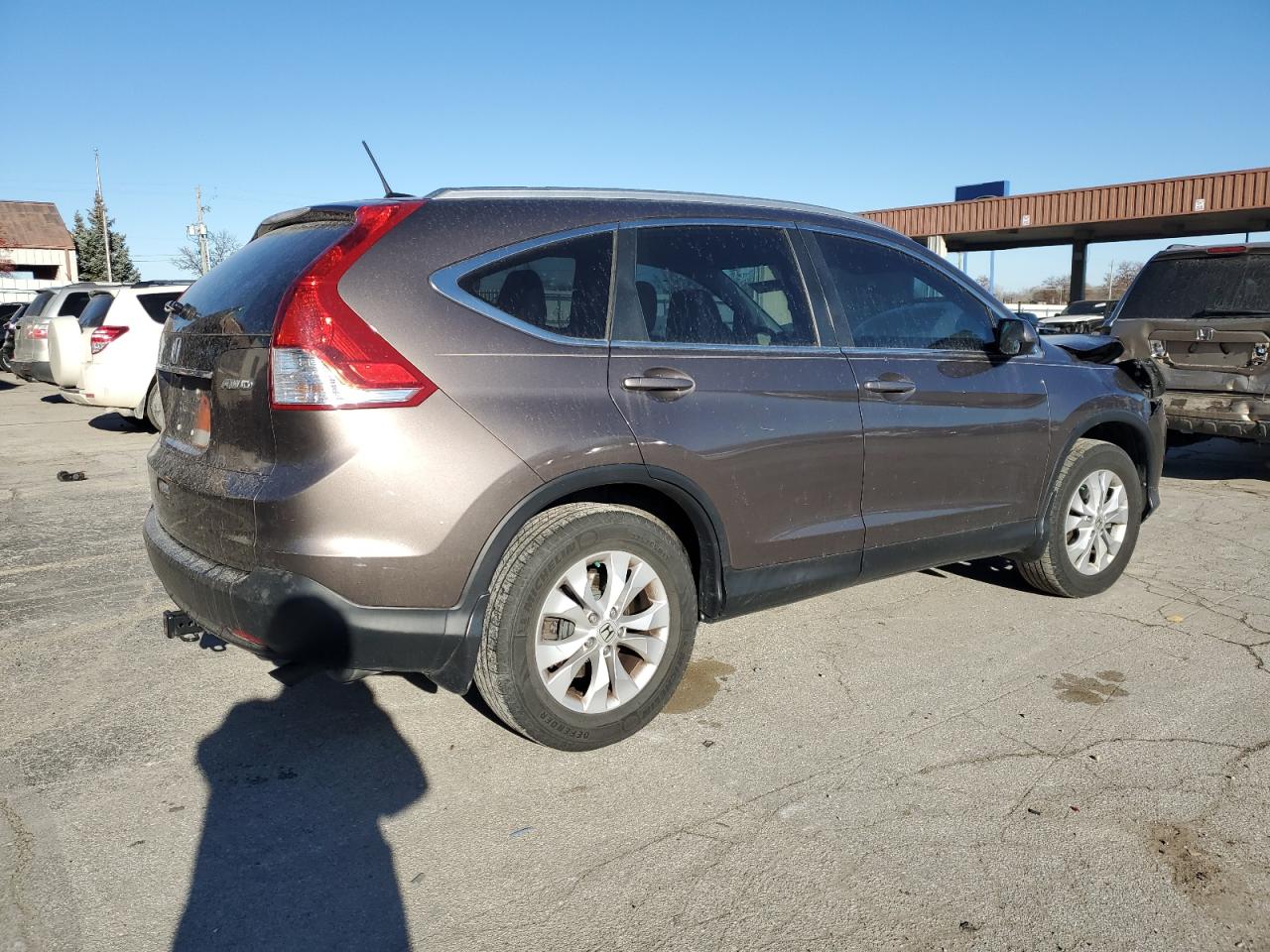 2014 Honda CR-V VIN 2HKRM4H70EH691268 Copart auction photo, front end damage thumbnail 3