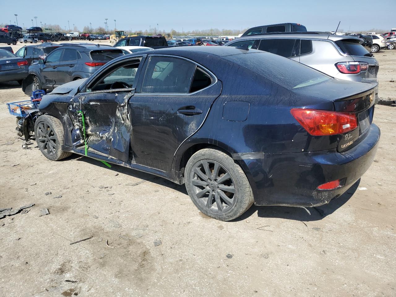 2007 Lexus IS VIN JTHCK262872011451 Copart auction photo, front end / side damage thumbnail 2