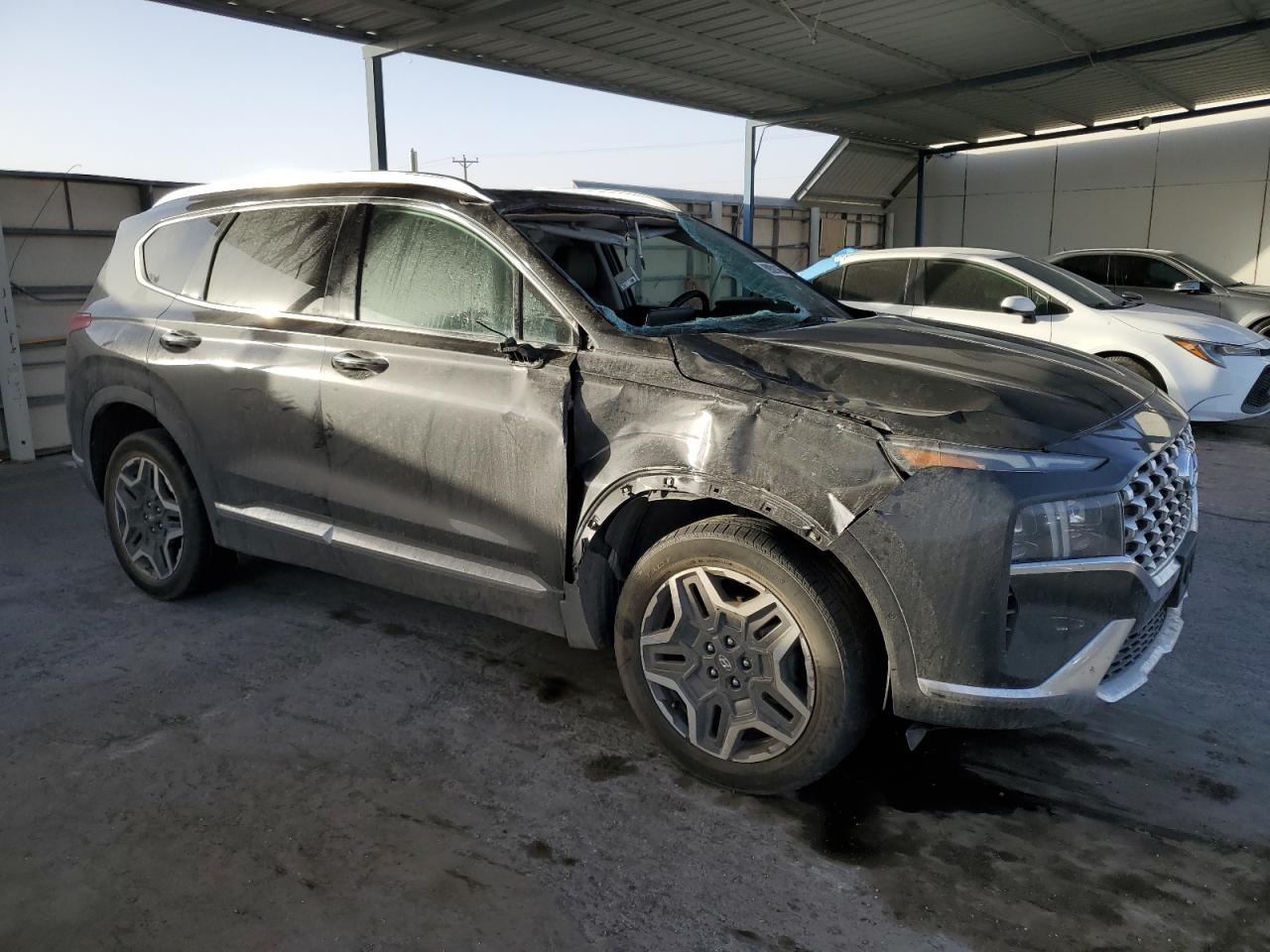 2022 Hyundai Santa Fe VIN 5NMS4DAL0NH388299 Copart auction photo, front end / top/roof damage thumbnail 4