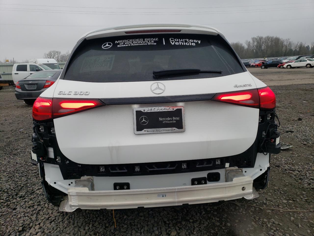 2024 Mercedes-Benz GLC VIN W1NKM4HB6RF197513 Copart auction photo, front end / rear end damage thumbnail 6