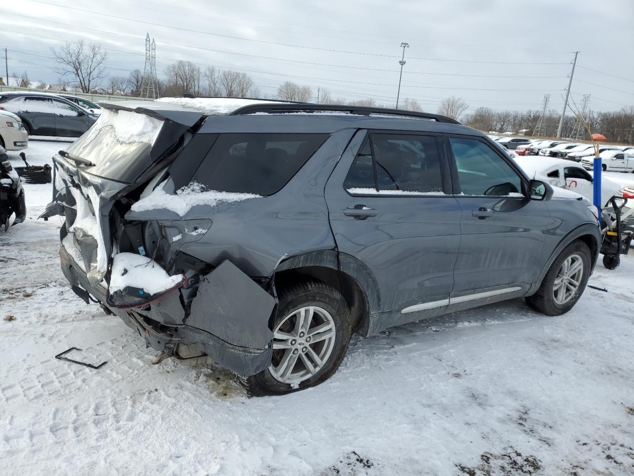 2022 Ford Explorer VIN 1FMSK8DH0NGA46939 Copart auction photo, rear end / front end damage thumbnail 3