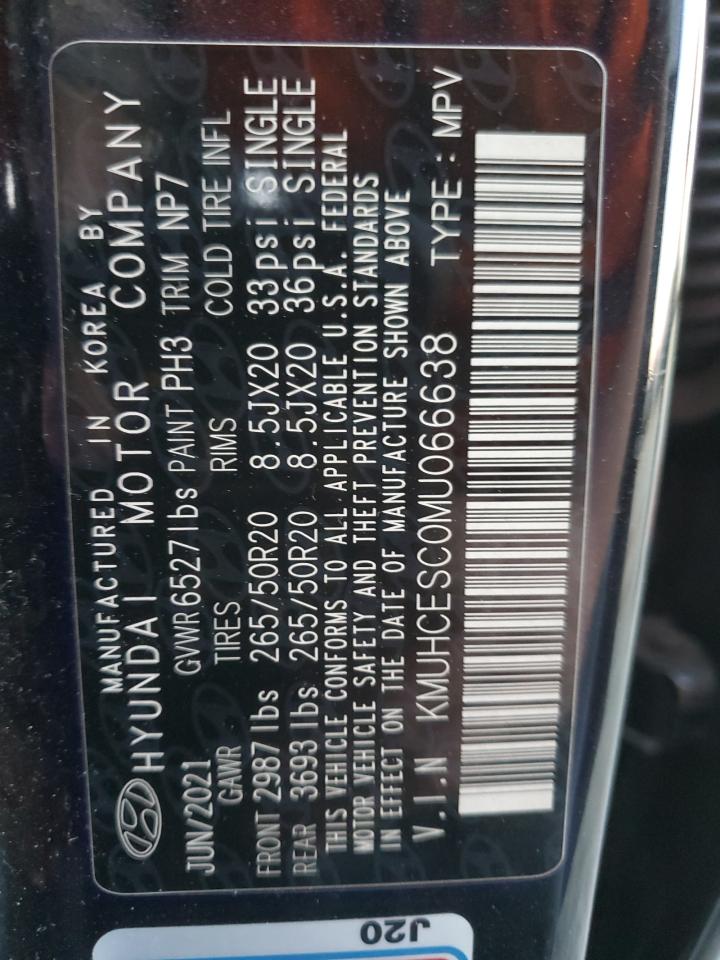 2021 Genesis Gv80 VIN KMUHCESC0MU066638 Copart auction photo, front end damage thumbnail 13