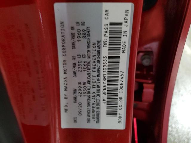 2021 Mazda 3 VIN JM1BPBEY8M1309553 Copart auction photo, front end damage thumbnail 13