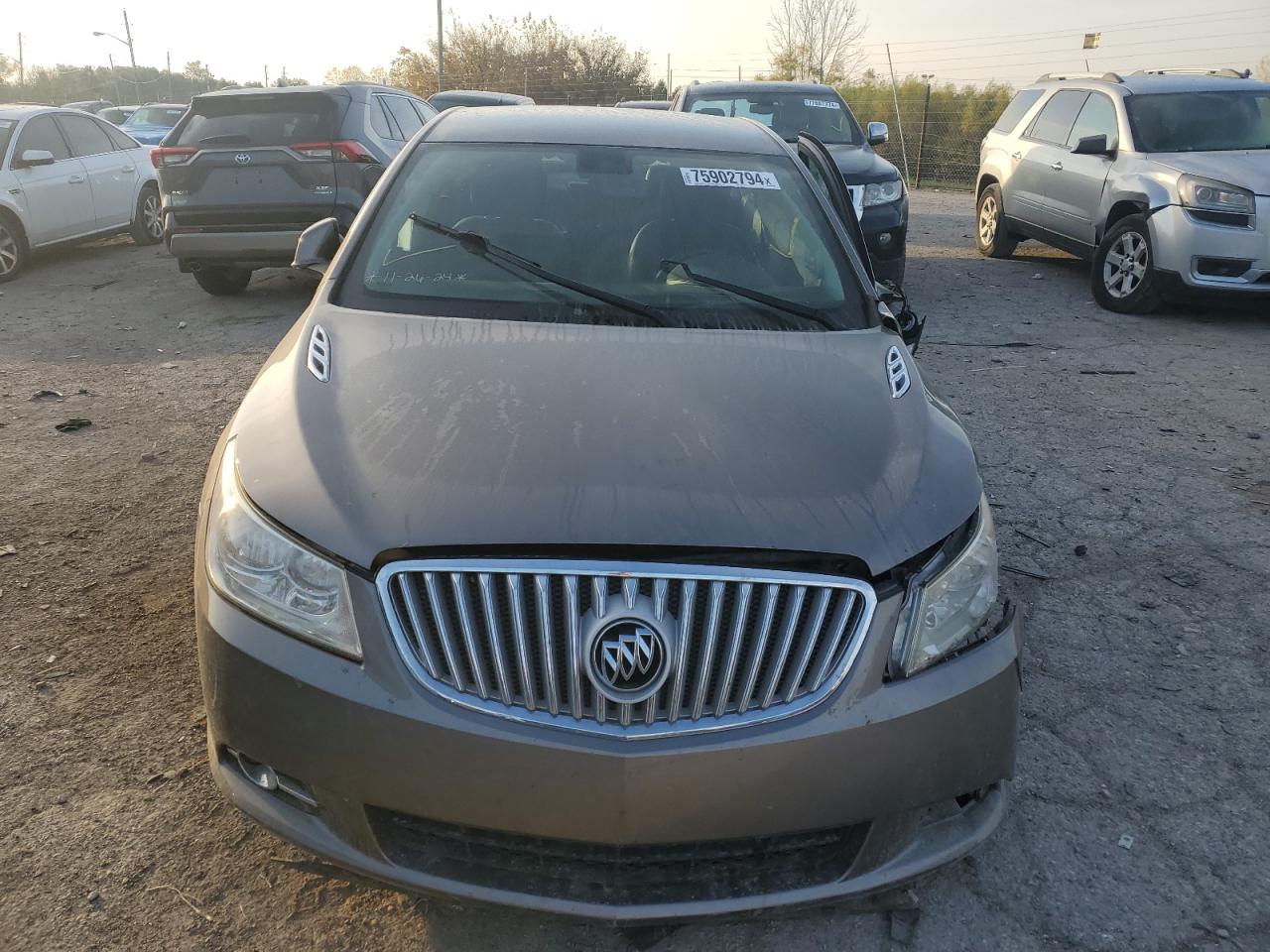 2012 Buick LaCrosse VIN 1G4GD5E3XCF159723 Copart auction photo, side / front end damage thumbnail 5