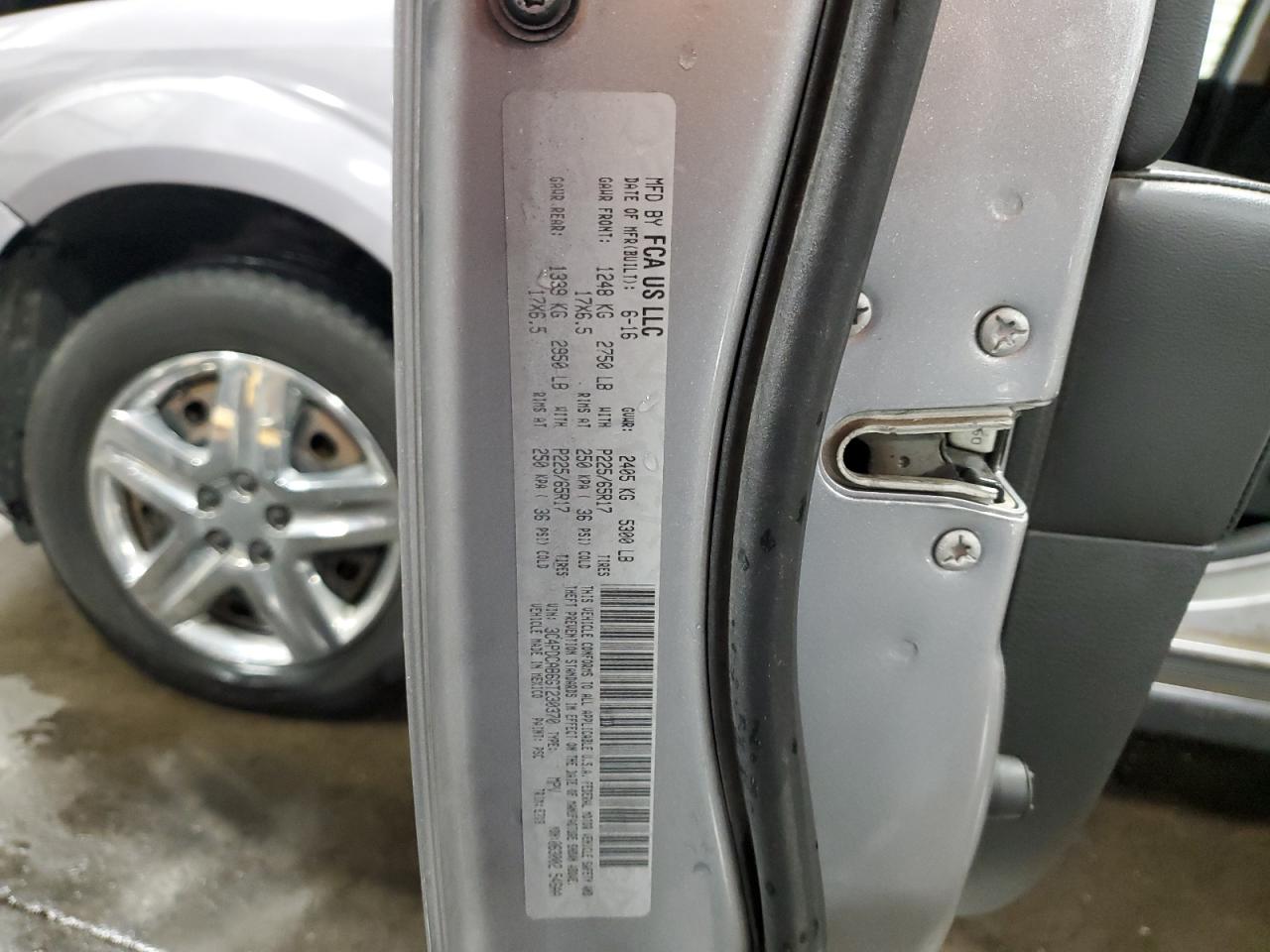 2016 Dodge Journey VIN 3C4PDCAB6GT230370 Copart auction photo, front end damage thumbnail 14