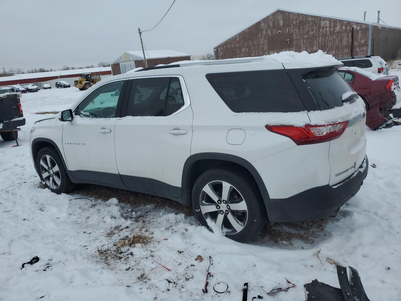 2018 Chevrolet Traverse VIN 1GNEVHKW2JJ283284 Copart auction photo, front end / side damage thumbnail 2