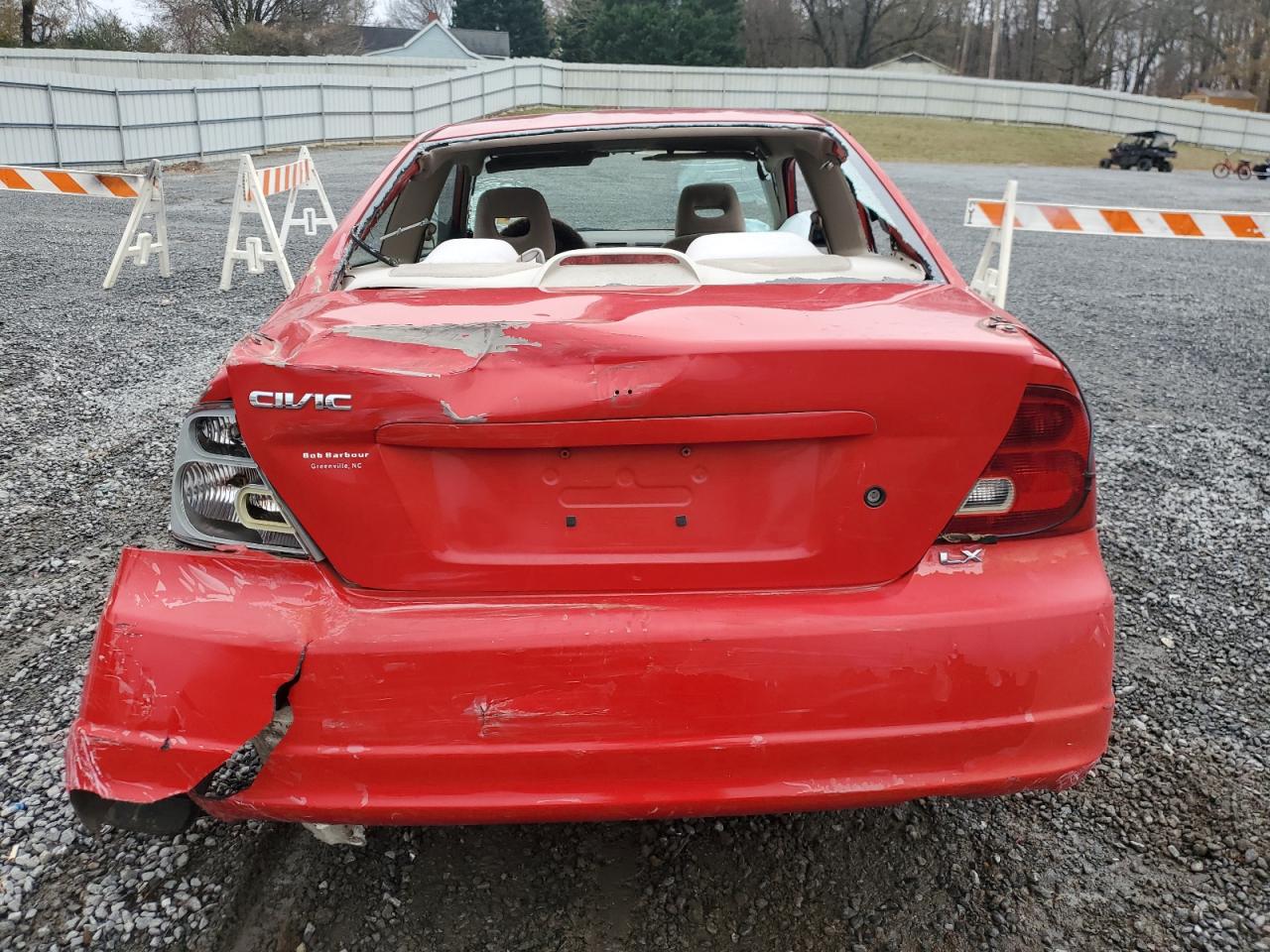 2002 Honda Civic VIN 1HGEM22522L050965 Copart auction photo, all over damage thumbnail 6