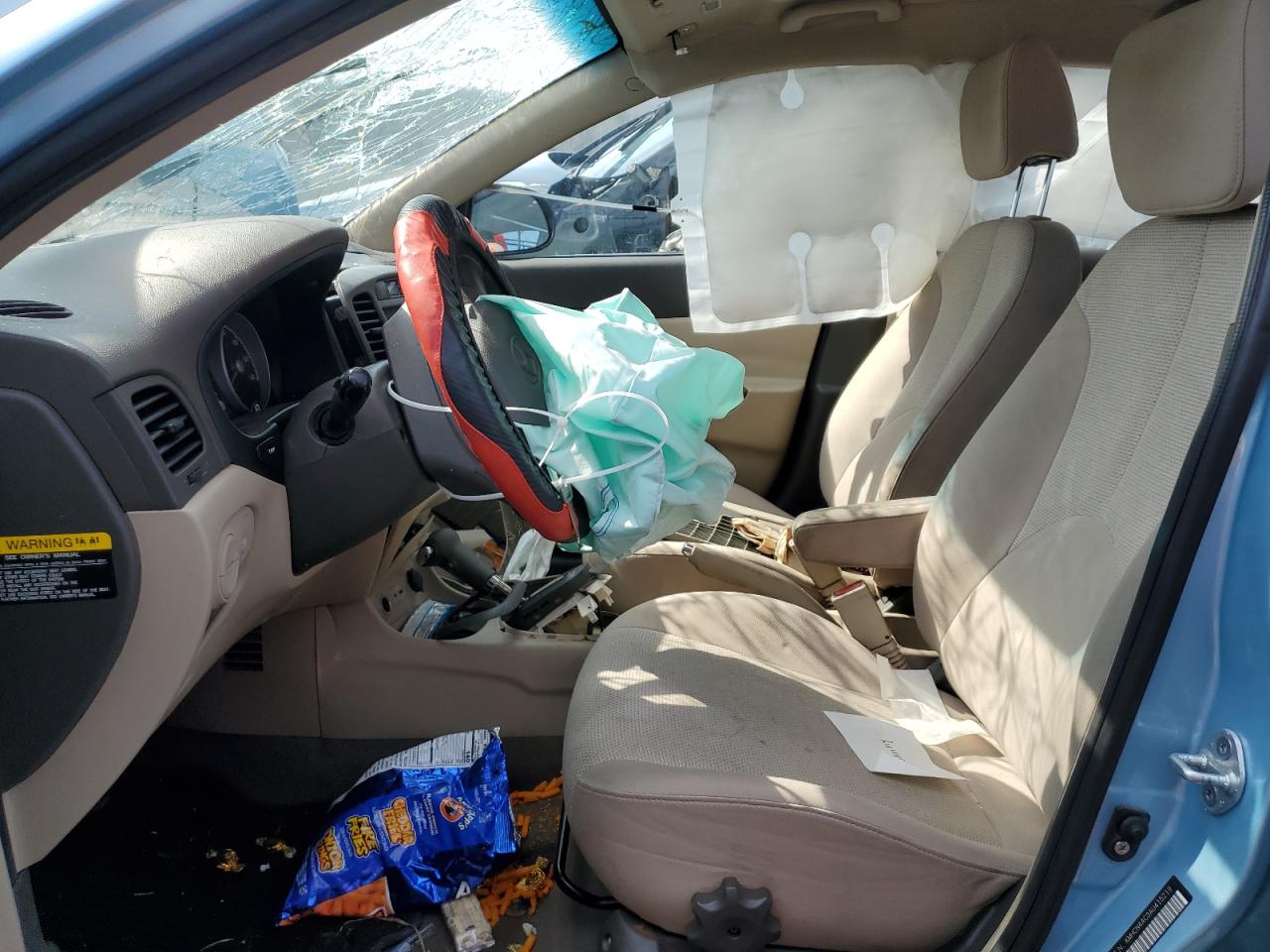 2010 Hyundai Accent VIN KMHCN4AC3AU415219 Copart auction photo, all over damage thumbnail 7