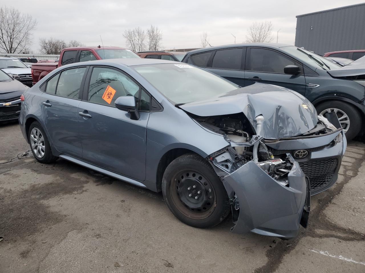 2022 Toyota Corolla VIN 5YFEPMAE9NP387728 Copart auction photo, front end damage thumbnail 4