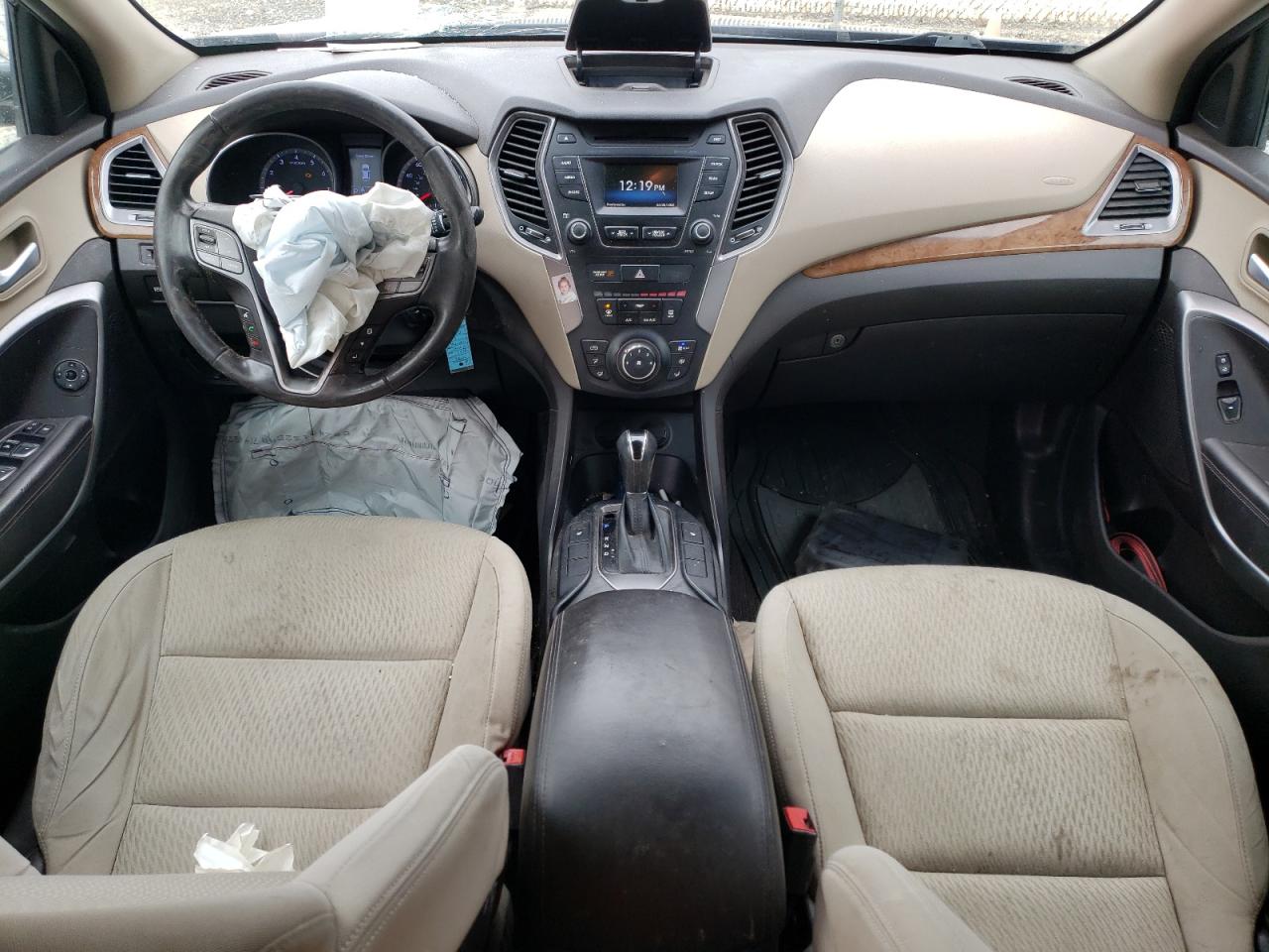 2014 Hyundai Santa Fe VIN KM8SM4HF2EU080426 Copart auction photo, front end / undercarriage damage thumbnail 8