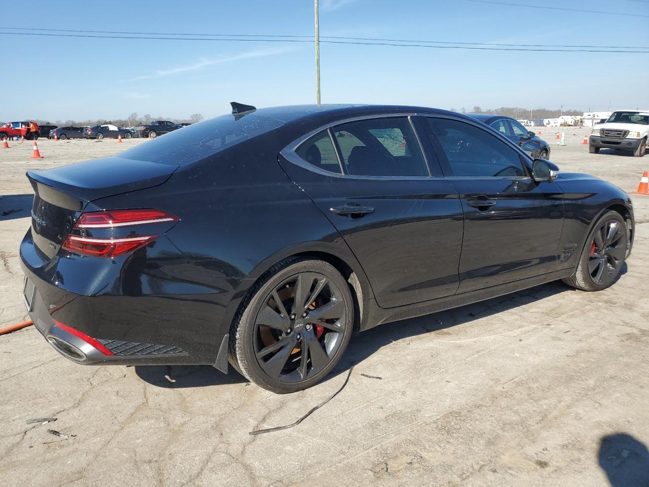 2022 Genesis G70 VIN KMTG54TE9NU098896 Copart auction photo, front end damage thumbnail 3