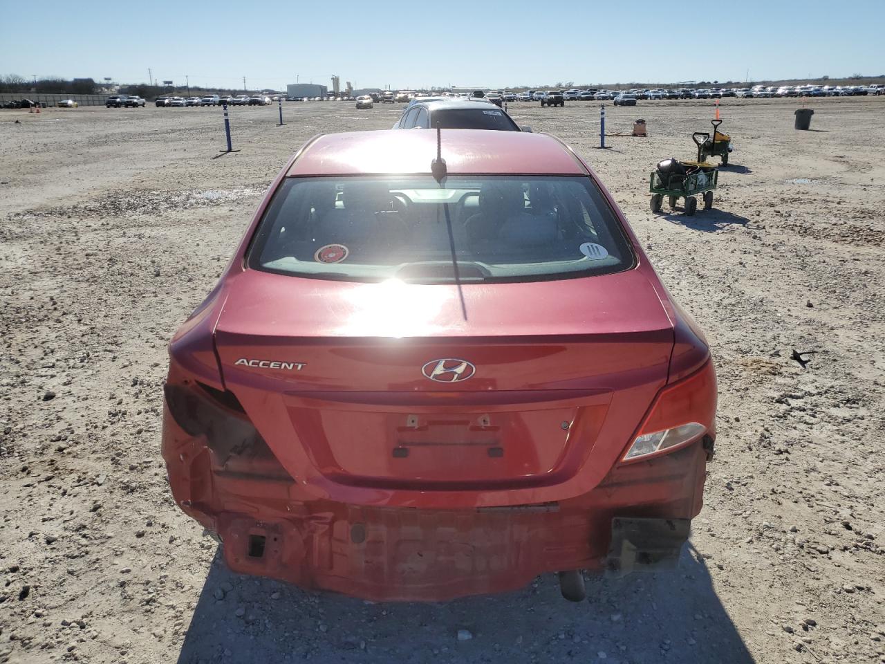 2016 Hyundai Accent VIN KMHCT4AE1GU967706 Copart auction photo, rear end / minor dent/scratches damage thumbnail 6