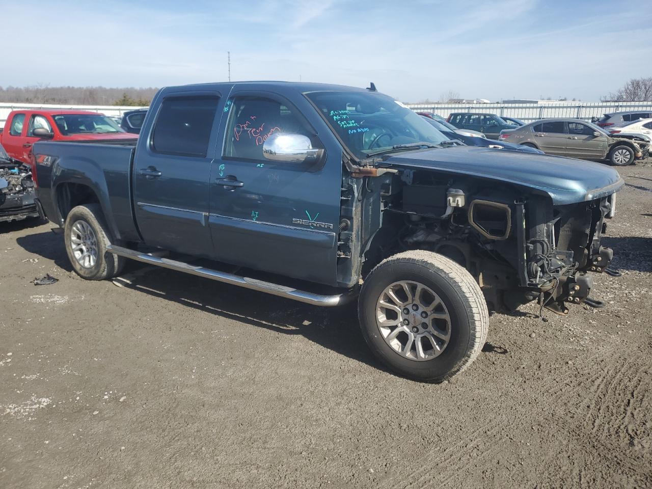 2011 GMC Sierra VIN 3GTP2VE37BG128341 Copart auction photo, front end damage thumbnail 4
