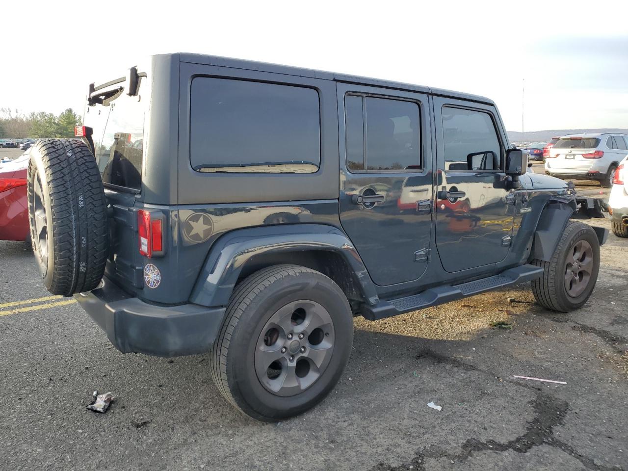 2017 Jeep Wrangler VIN 1C4BJWDG0HL596060 Copart auction photo, front end / side damage thumbnail 3
