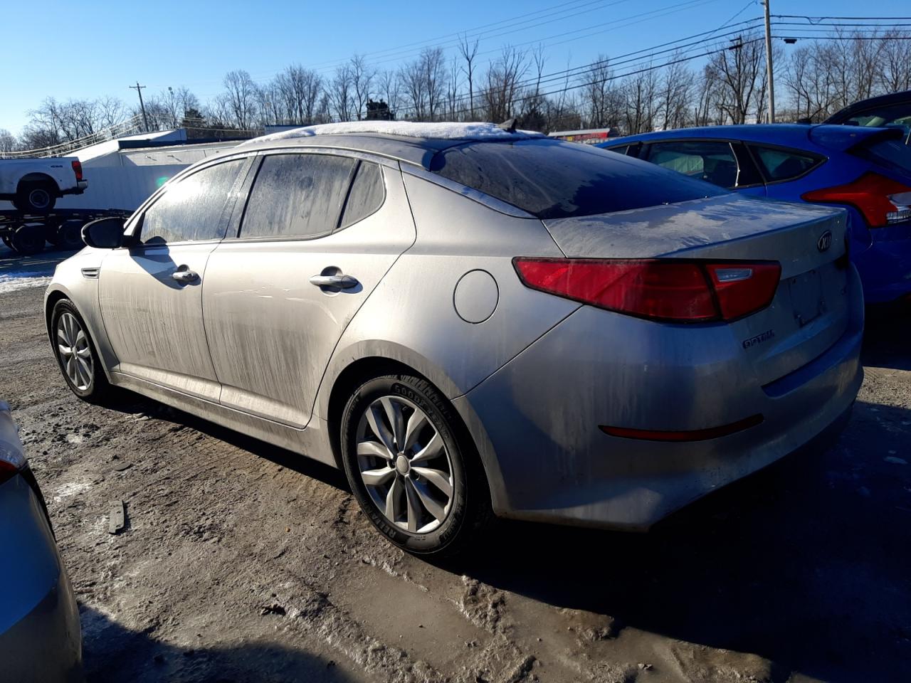 2015 KIA Optima VIN 5XXGN4A76FG434059 Copart auction photo, front end / side damage thumbnail 2