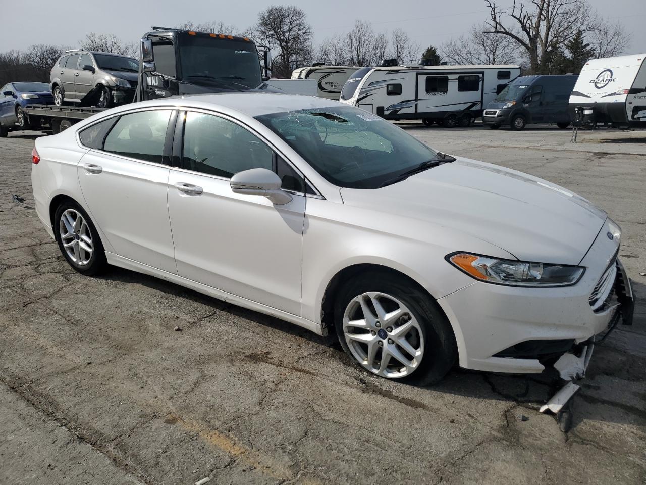 2013 Ford Fusion VIN 3FA6P0HR9DR360310 Copart auction photo, front end / hail damage thumbnail 4