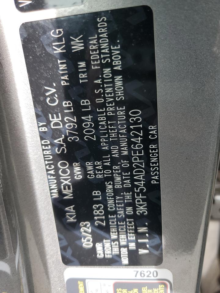 2023 KIA Forte VIN 3KPF54AD2PE642130 Copart auction photo, side damage thumbnail 12