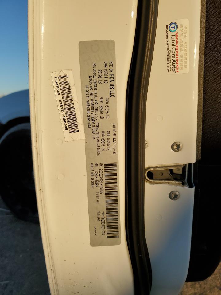 2020 Dodge Charger VIN 2C3CDXHG5LH109036 Copart auction photo, front end / minor dent/scratches damage thumbnail 13