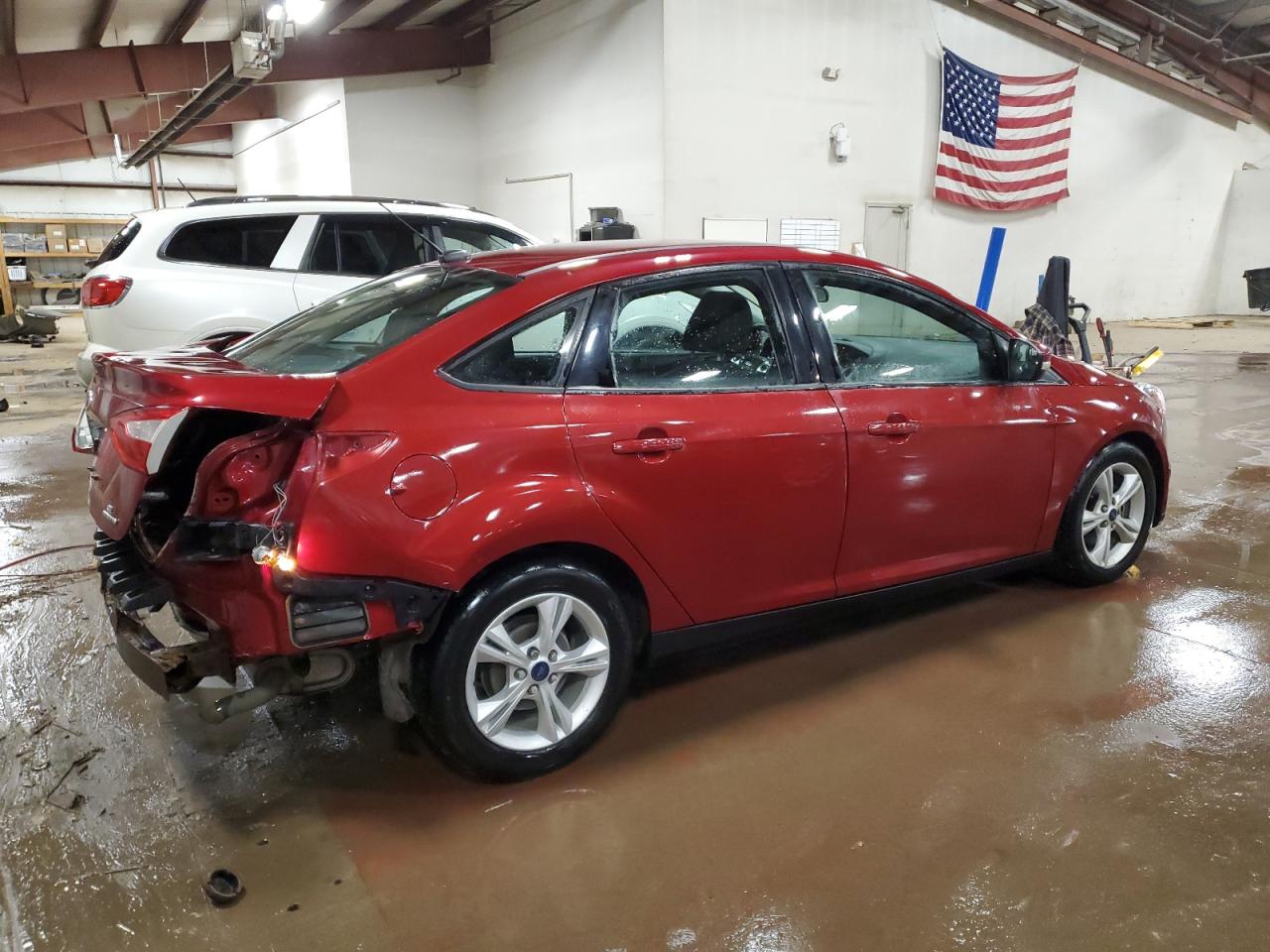 2014 Ford Focus VIN 1FADP3F2XEL340307 Copart auction photo, rear end damage thumbnail 3