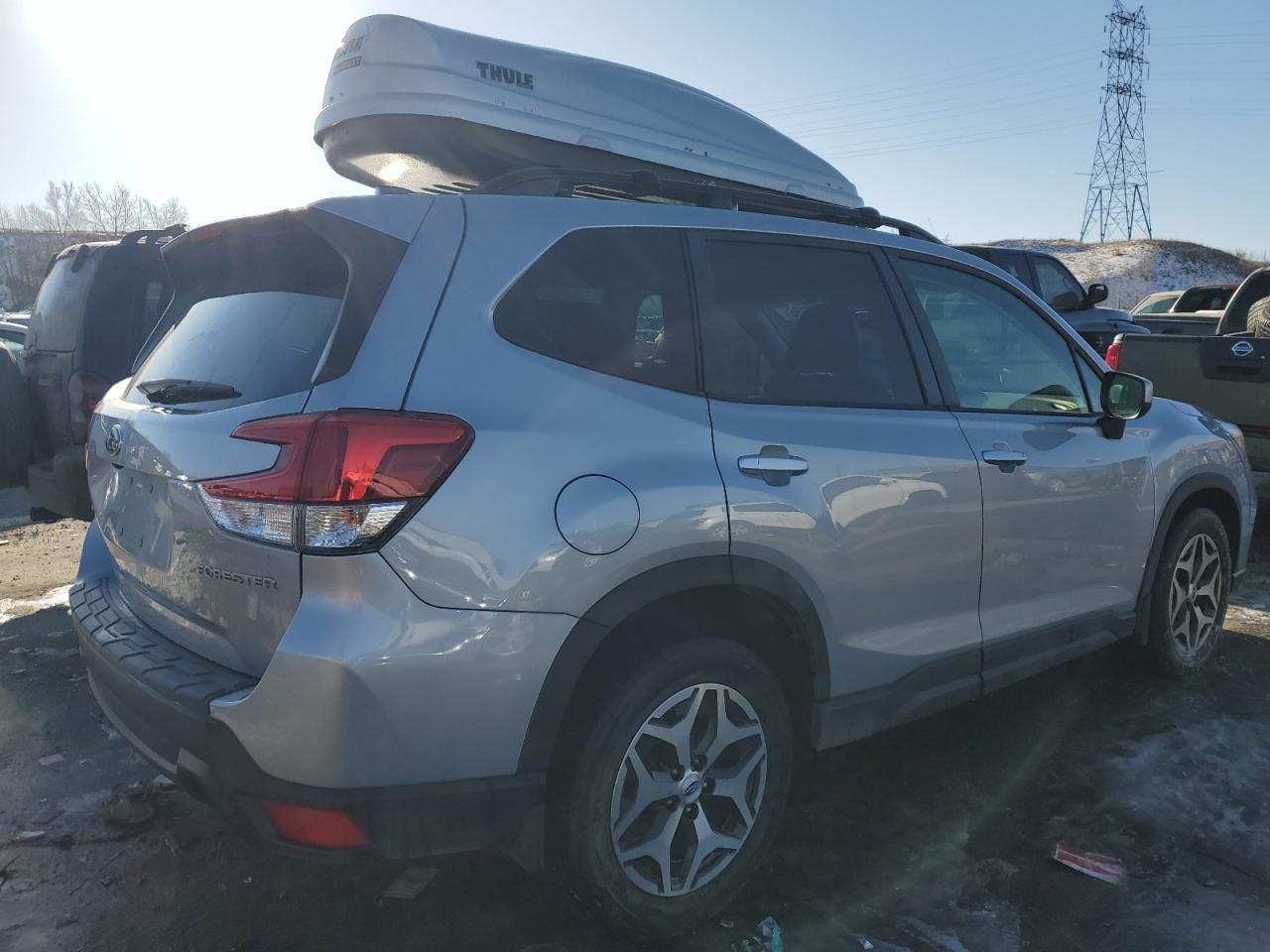 2021 Subaru Forester VIN JF2SKAFC8MH555541 Copart auction photo, side / rear end damage thumbnail 3
