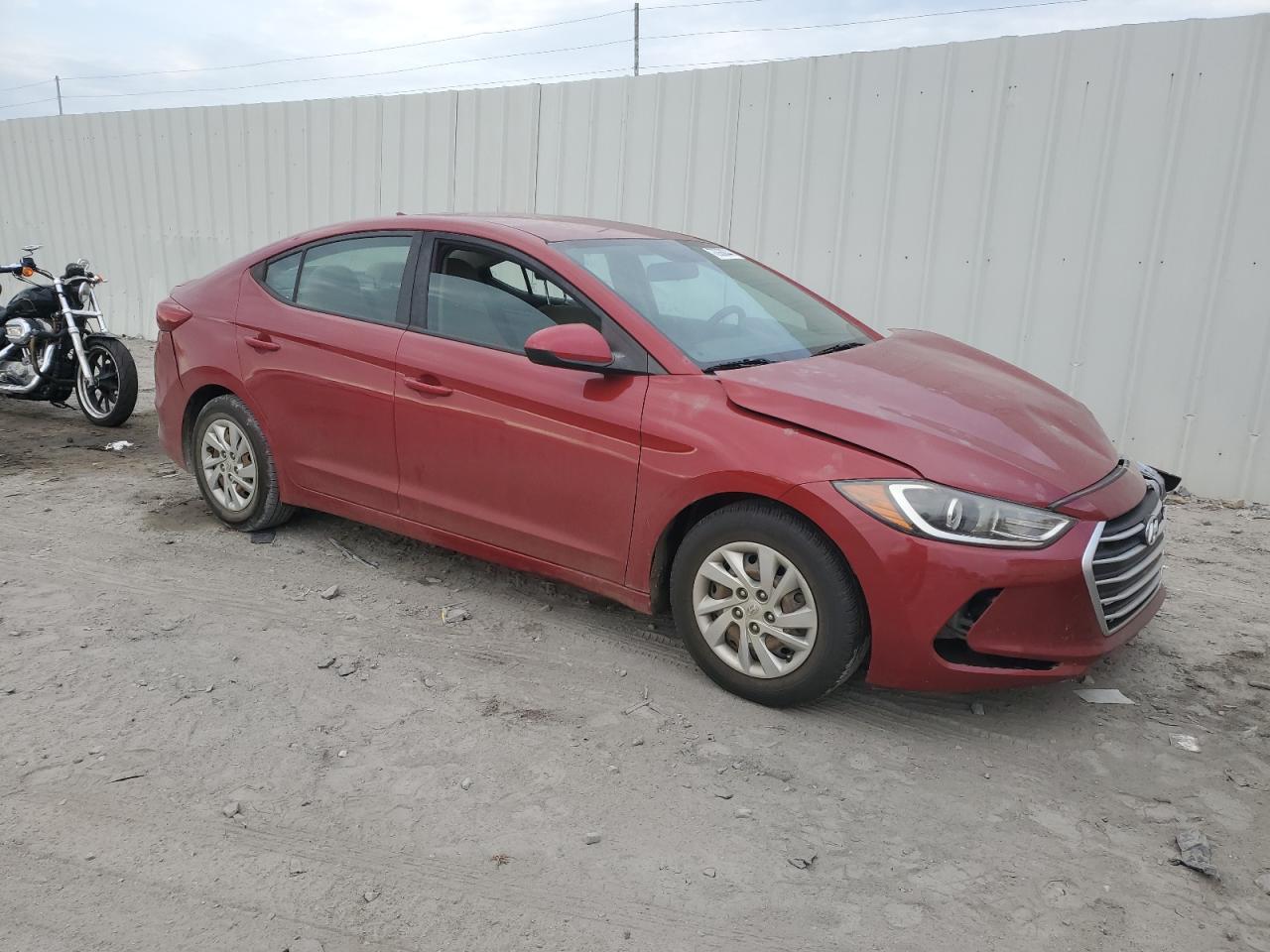 2017 Hyundai Elantra VIN KMHD74LF6HU421743 Copart auction photo, front end damage thumbnail 4