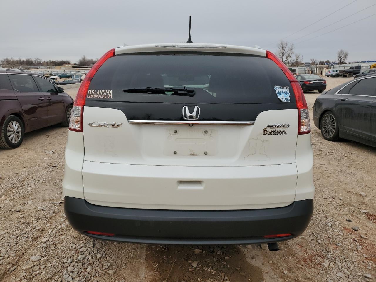 2014 Honda CR-V VIN 5J6RM4H74EL100204 Copart auction photo, front end / rear end damage thumbnail 6