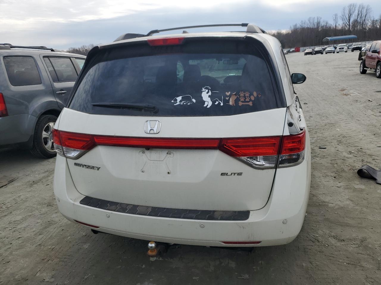 2014 Honda Odyssey VIN 5FNRL5H92EB043388 Copart auction photo, all over damage thumbnail 6