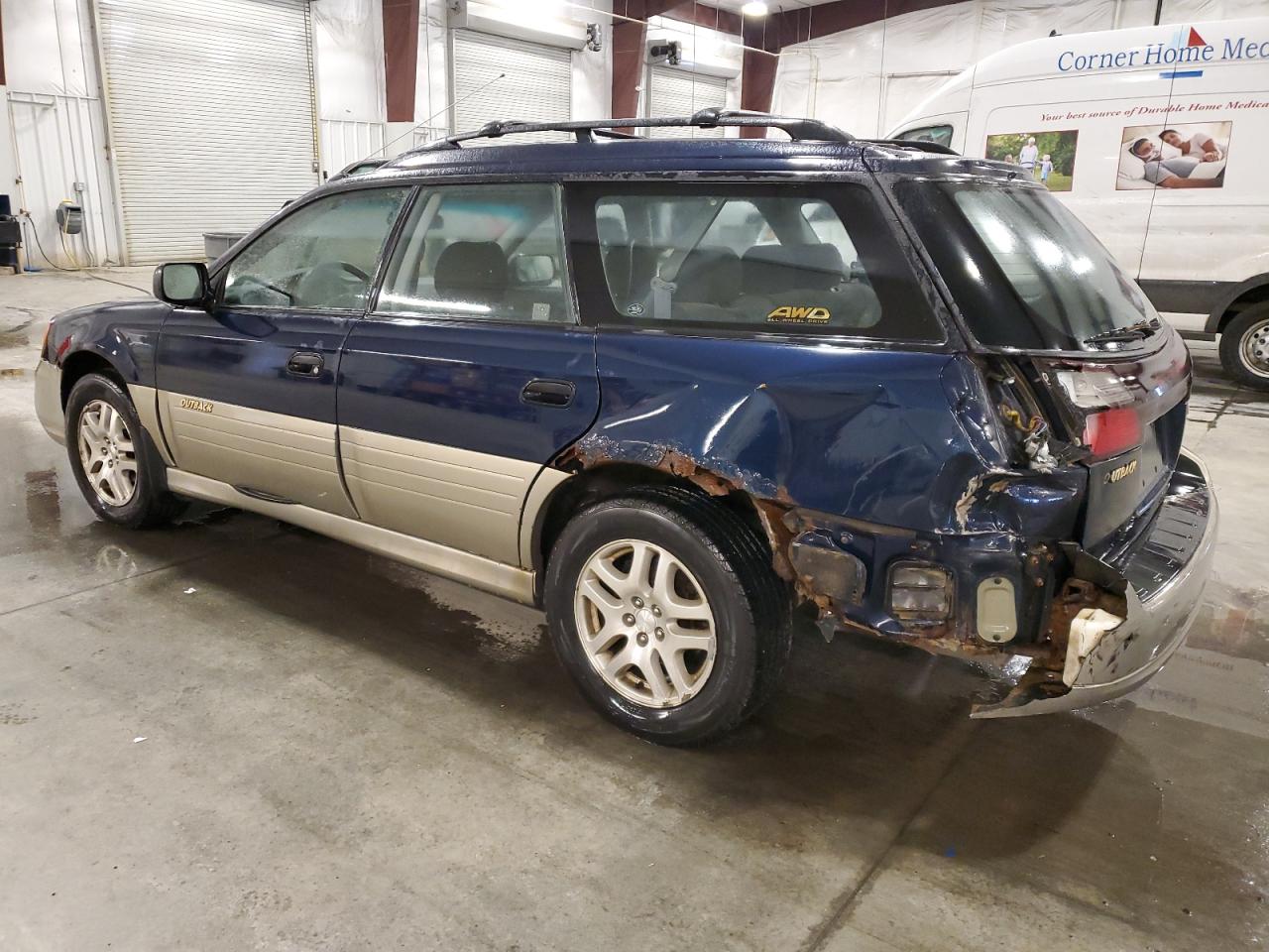 2000 Subaru Legacy VIN 4S3BH6651Y7670621 Copart auction photo, front end / rear end damage thumbnail 2