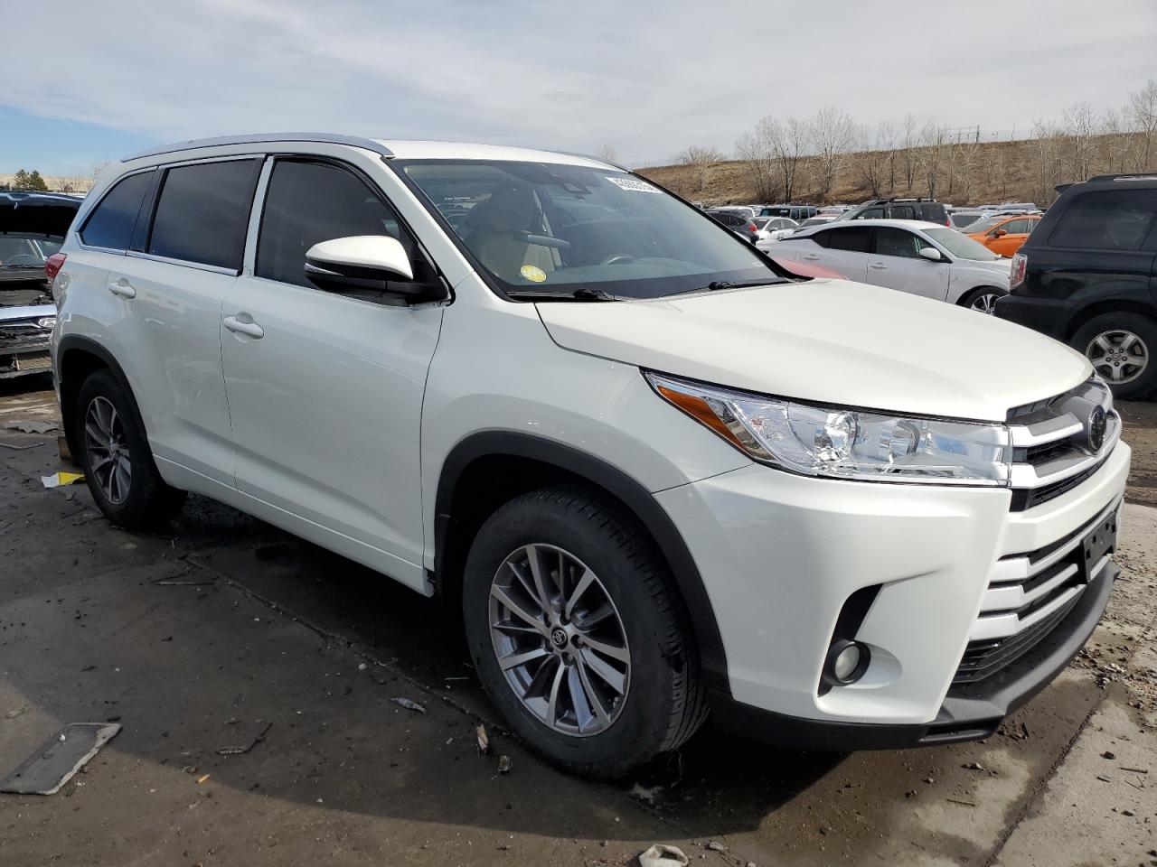 2018 Toyota Highlander VIN 5TDJZRFH7JS554940 Copart auction photo, side damage thumbnail 4