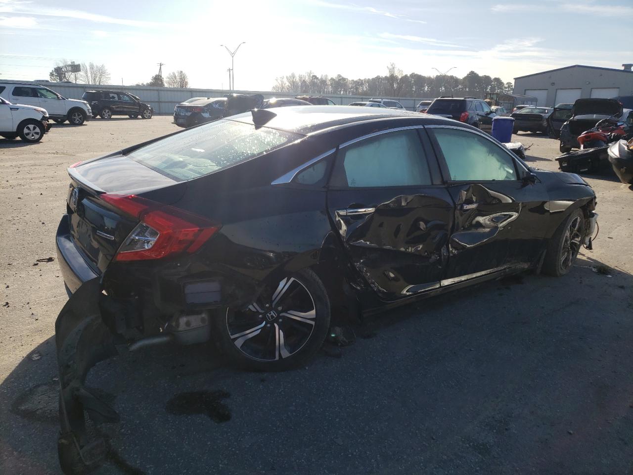 2017 Honda Civic VIN 19XFC1F92HE030472 Copart auction photo, all over / undercarriage damage thumbnail 3