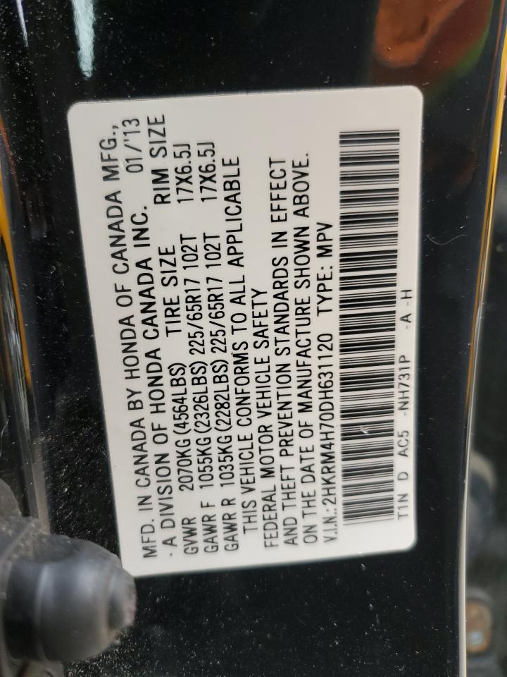 2013 Honda CR-V VIN 2HKRM4H70DH631120 Copart auction photo, front end damage thumbnail 14